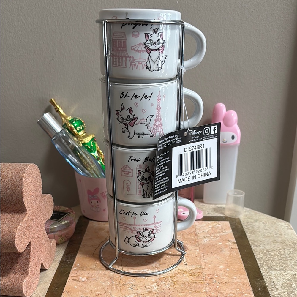 Disney Marie Stackable Mugs Set